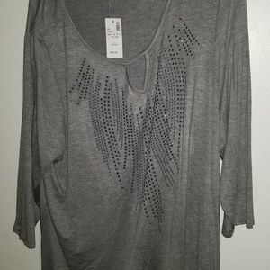 Studded rhinestone blouse size 22/24